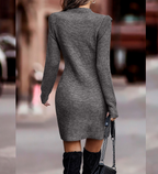 Cordelia | Long Sleeve Knit Dress For Effortless Day to Night