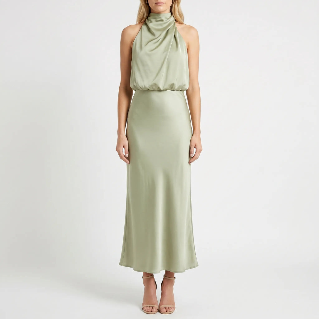 Valerise - Halter Neck Maxi Dress