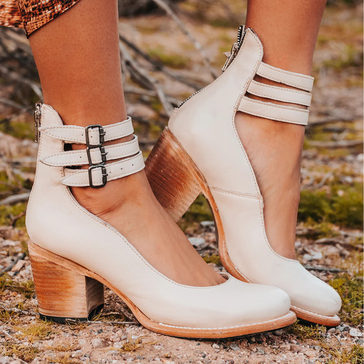 Edith | Blue Strappy Heels Vintage Ankle Strap Party Sandals