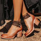 Edith | Blue Strappy Heels Vintage Ankle Strap Party Sandals