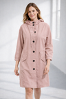 Lavinia | Longline Hooded Wool Winter Coat Black Fur Puffer