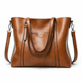 Mirabelle | Genuine Leather Tote Bag With Crossbody Strap