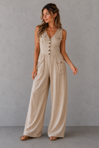 Ursula | Casual Wide Leg Jumpsuit With Pockets