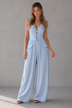 Ursula | Casual Wide Leg Jumpsuit With Pockets