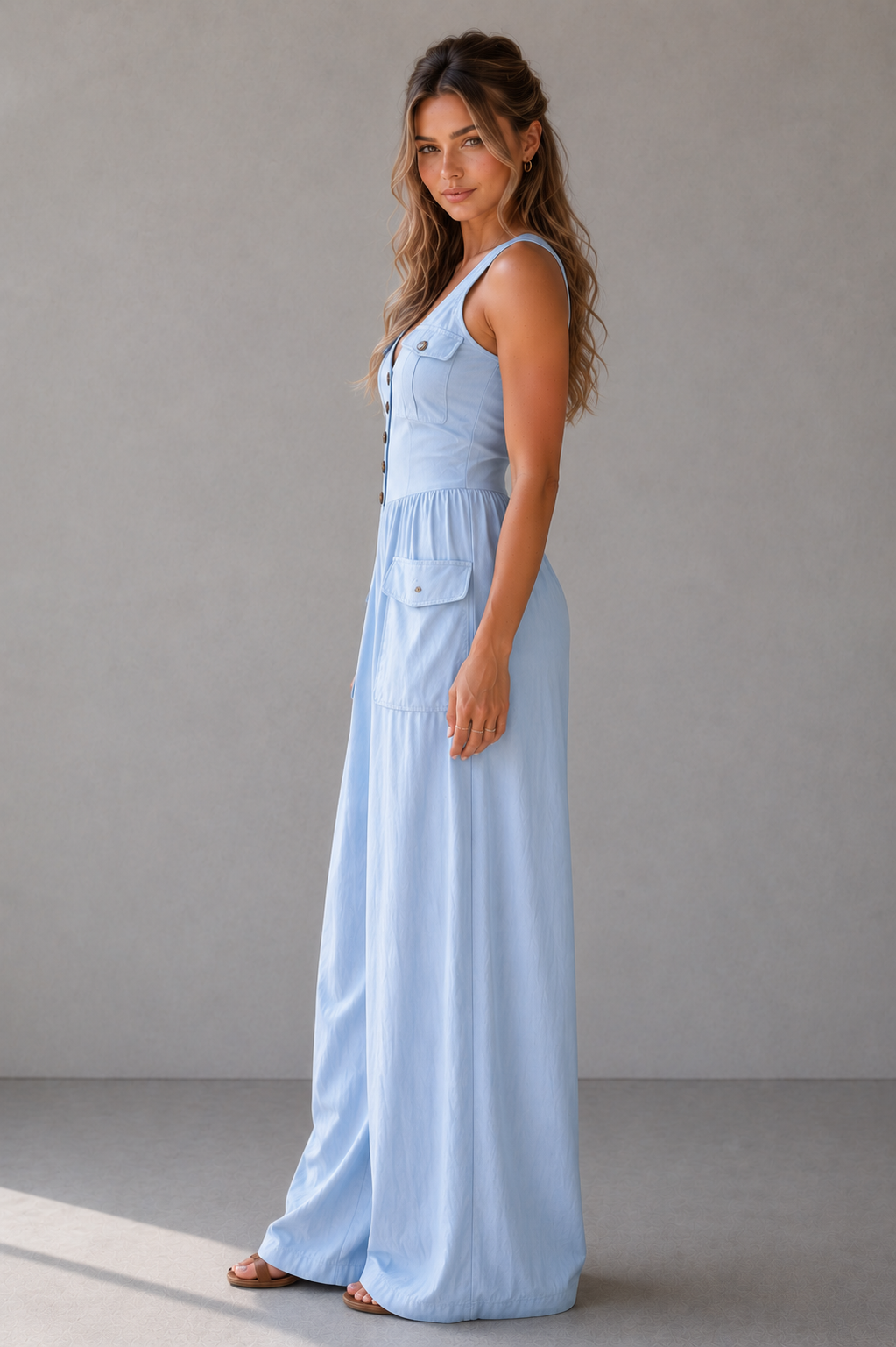 Ursula | Casual Wide Leg Jumpsuit With Pockets