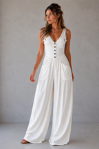 Ursula | Casual Wide Leg Jumpsuit With Pockets
