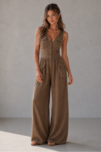 Ursula | Casual Wide Leg Jumpsuit With Pockets