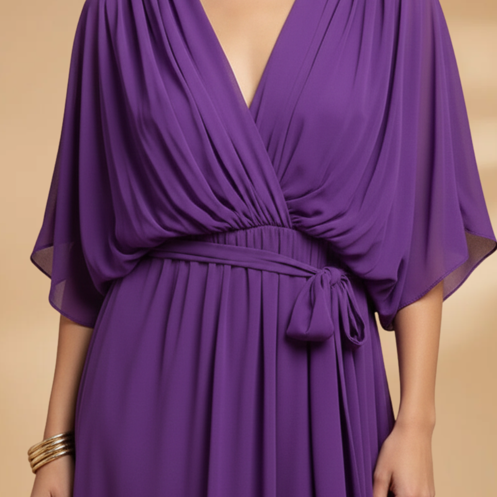 Cordelia | Chiffon V-Neck Summer Wedding Guest Dress