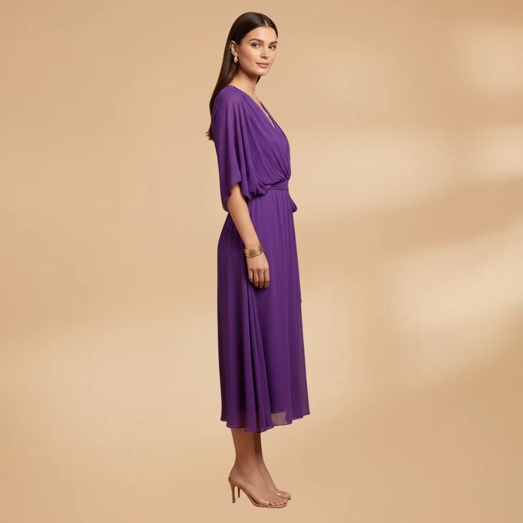 Cordelia | Chiffon V-Neck Summer Wedding Guest Dress