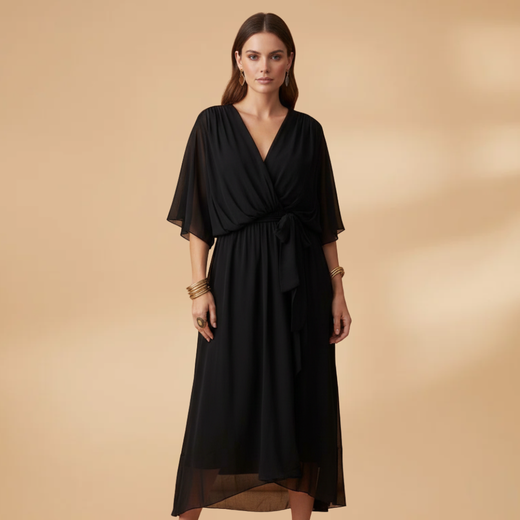 Cordelia | Chiffon V-Neck Summer Wedding Guest Dress