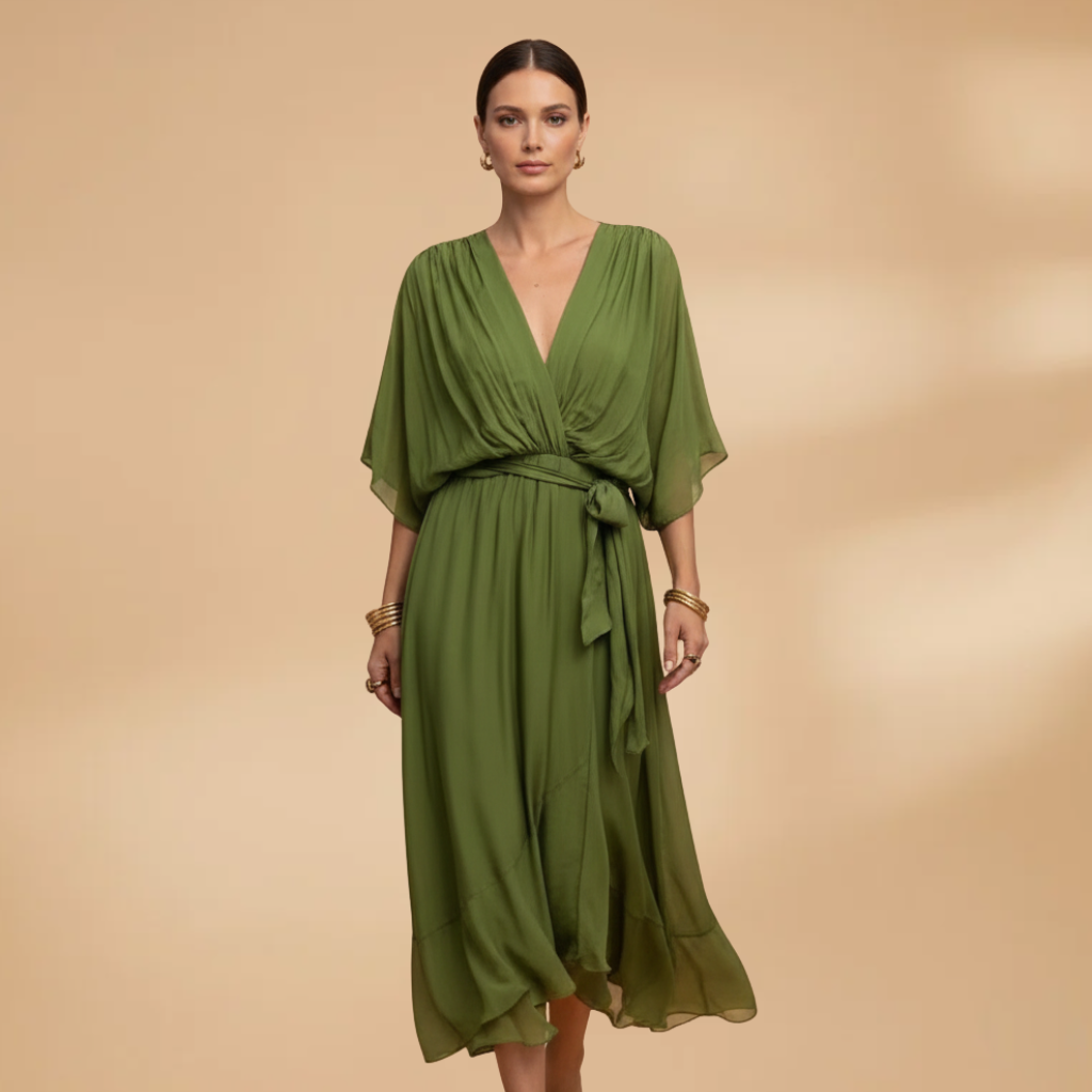 Cordelia | Chiffon V-Neck Summer Wedding Guest Dress