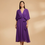 Cordelia | Chiffon V-Neck Summer Wedding Guest Dress