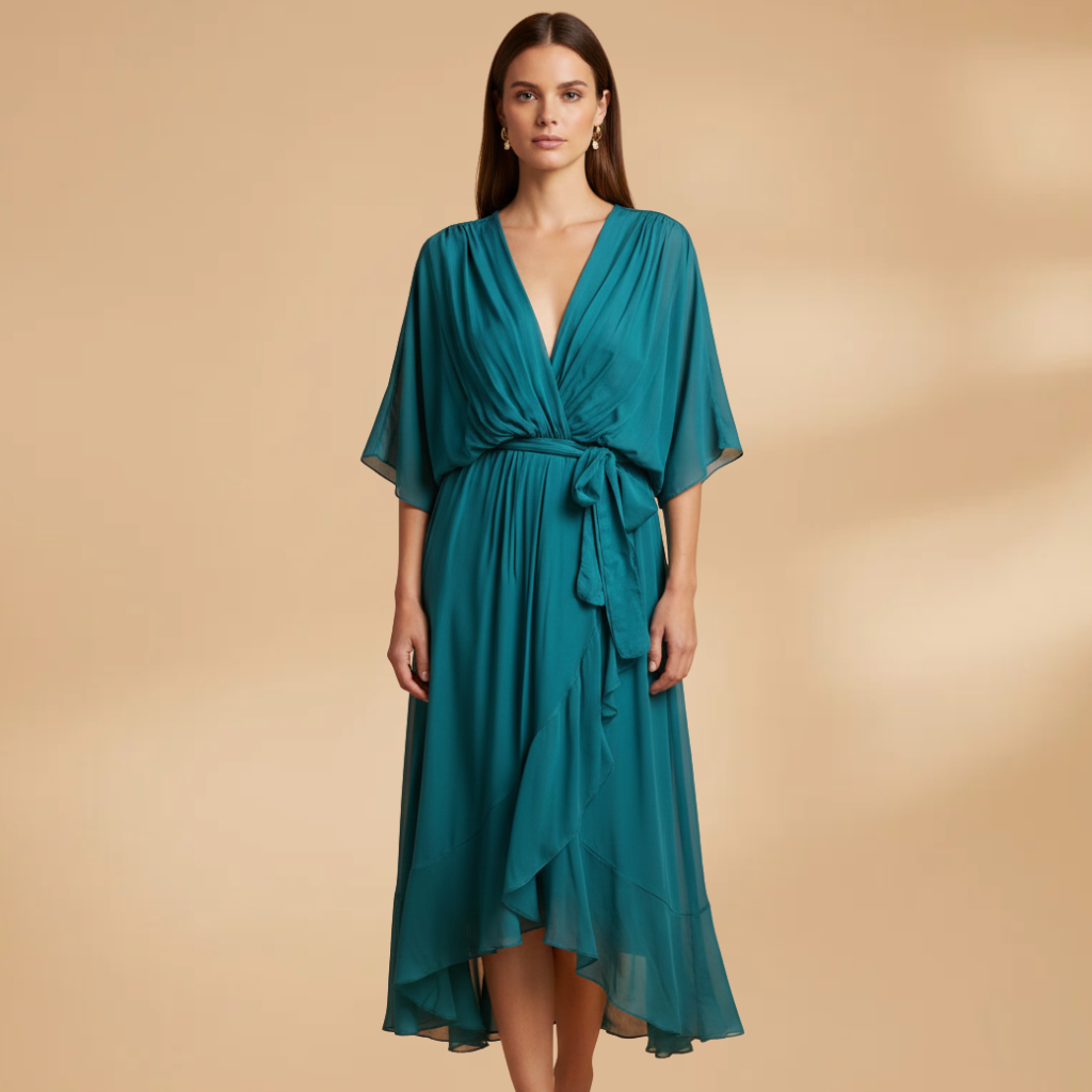 Cordelia | Chiffon V-Neck Summer Wedding Guest Dress