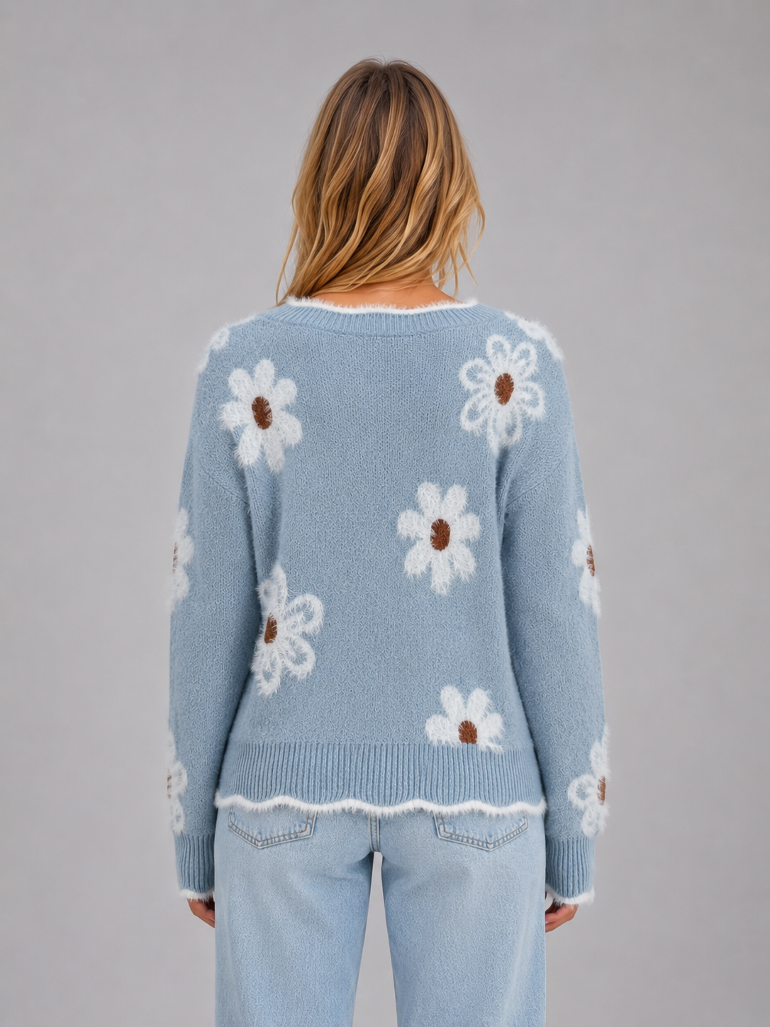 Mirabelle | Cashmere Wool V Neck Knit Sweater Jumper