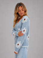 Mirabelle | Cashmere Wool V Neck Knit Sweater Jumper