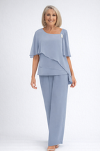 Xanthe | Elegant Navy Two-Piece Office Attire For Women