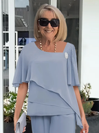 Xanthe | Elegant Navy Two-Piece Office Attire For Women