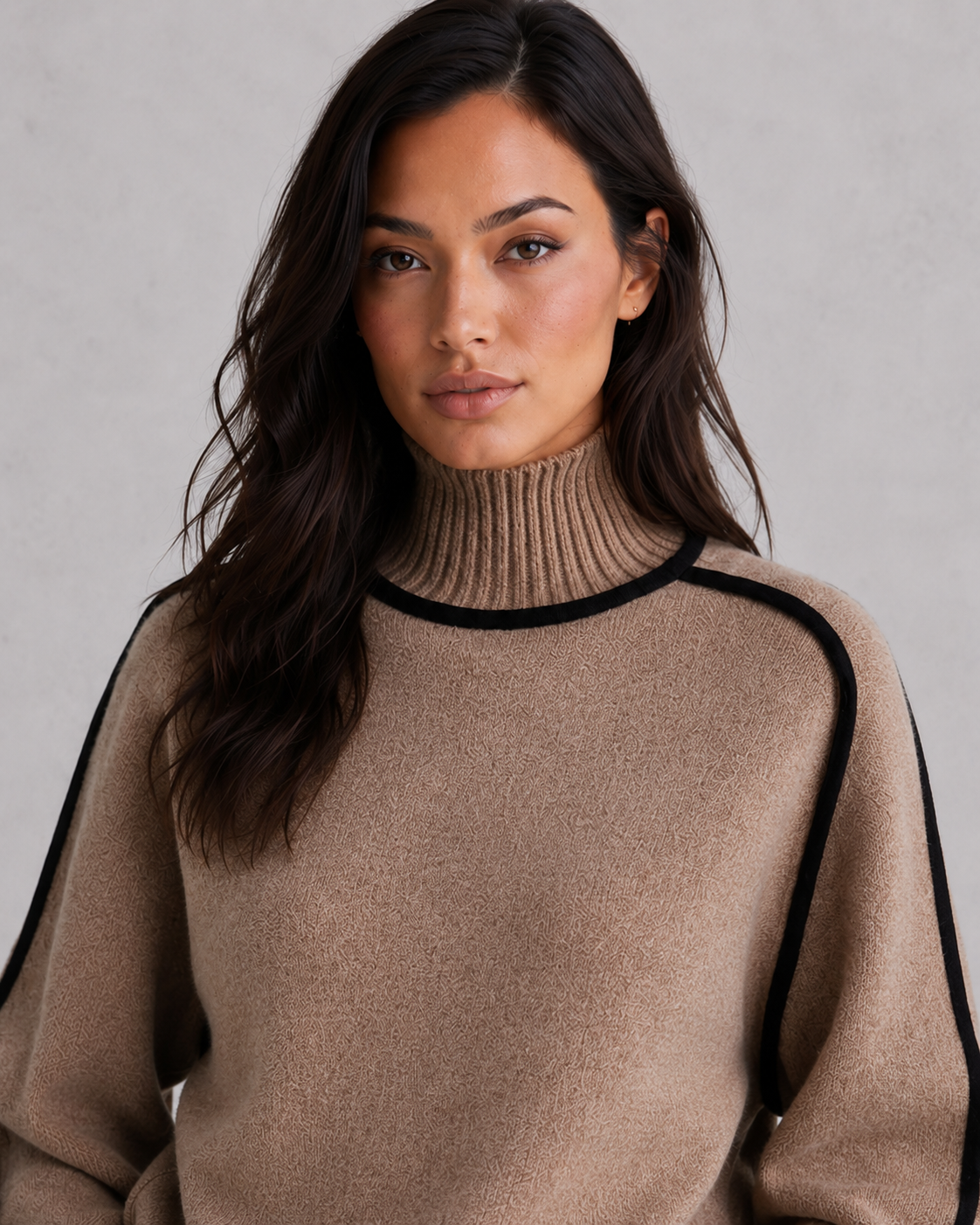 Vivienne | Wool Cashmere Roll Neck Jumper
