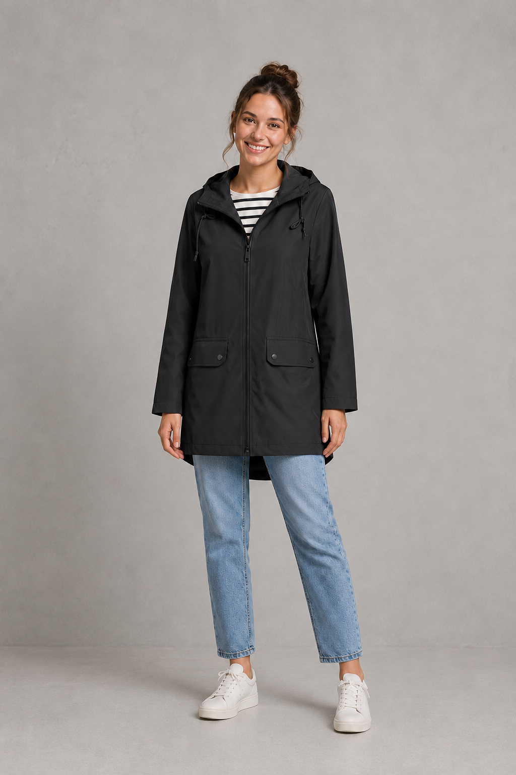 Isadora | Long Waterproof Hooded Winter Rain Coat