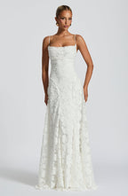 Octavia | Ruched Spaghetti Strap A-Line Maxi Dress