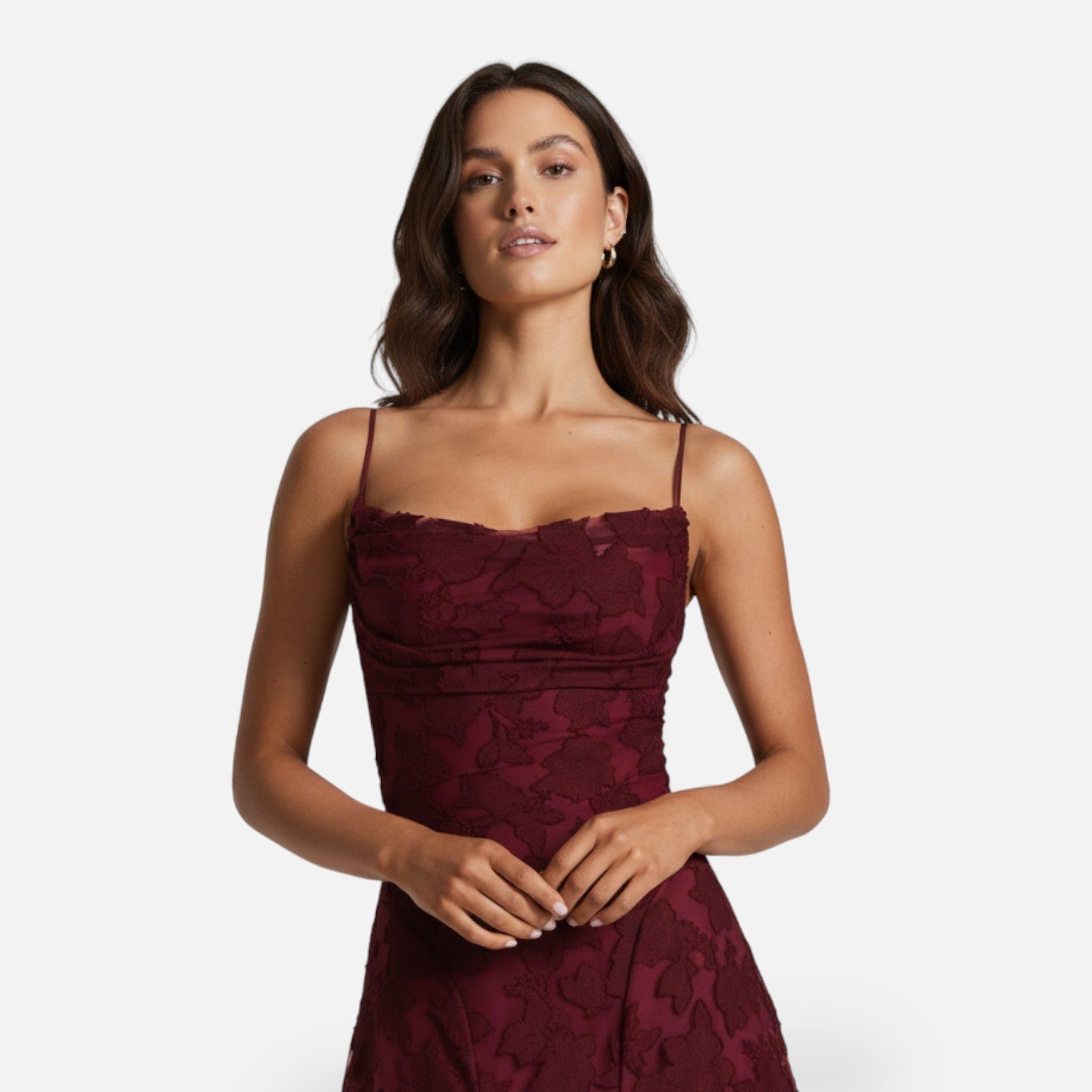 Octavia | Ruched Spaghetti Strap A-Line Maxi Dress