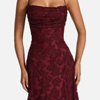 Octavia | Ruched Spaghetti Strap A-Line Maxi Dress