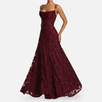 Octavia | Ruched Spaghetti Strap A-Line Maxi Dress