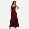 Octavia | Ruched Spaghetti Strap A-Line Maxi Dress