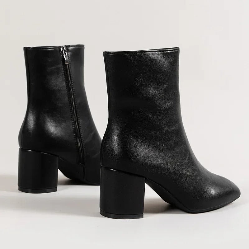 Oriane | Heeled Ankle Boots With Side Zip For Everyday Wear