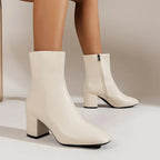 Oriane | Heeled Ankle Boots With Side Zip For Everyday Wear
