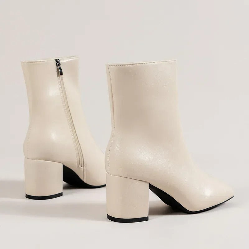 Oriane | Heeled Ankle Boots With Side Zip For Everyday Wear