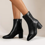 Oriane | Heeled Ankle Boots With Side Zip For Everyday Wear