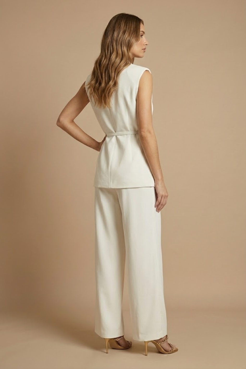 Evangeline | Sleeveless & Wide Leg Trouser Co-Ord Set