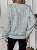 Rosaline | Chunky Cable Knit Half Zip Knitted Sweater