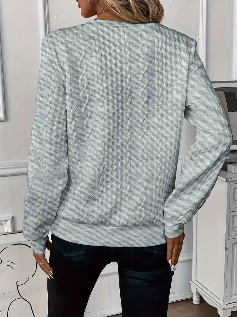 Rosaline | Chunky Cable Knit Half Zip Knitted Sweater