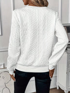 Rosaline | Chunky Cable Knit Half Zip Knitted Sweater