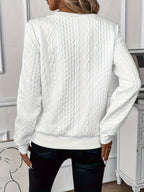 Rosaline | Chunky Cable Knit Half Zip Knitted Sweater