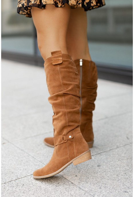 Maelys | Women's Suede Knee-High Slouch Boots