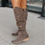 Maelys | Women's Suede Knee-High Slouch Boots