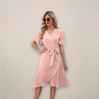 Cosima | Women's Midi Wrap Dress Summer Garden Party Occasion