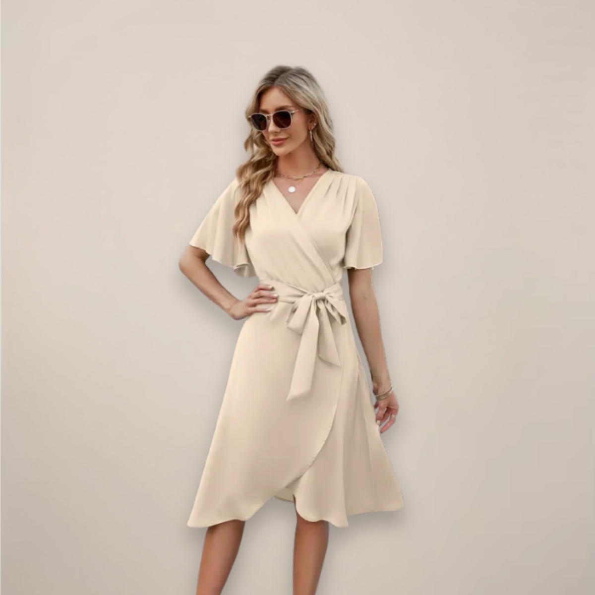 Cosima | Women's Midi Wrap Dress Summer Garden Party Occasion