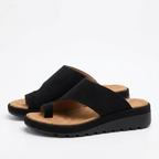 Lucinda | Toe Ring Slide Sandal in Gold Silver Black Yellow