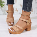 Ingrid | Woven Ankle Strap Platform Sandals