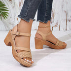 Ingrid | Woven Ankle Strap Platform Sandals