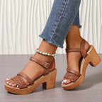 Ingrid | Woven Ankle Strap Platform Sandals