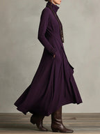 Tatiana | Turtleneck Asymmetric Drape Maxi Dress Evening Wear