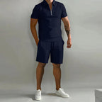 Lucan | 2-Piece Set Zip Polo Shorts Smart Casual Summer Co-Ord