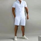 Lucan | 2-Piece Set Zip Polo Shorts Smart Casual Summer Co-Ord