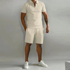 Lucan | 2-Piece Set Zip Polo Shorts Smart Casual Summer Co-Ord