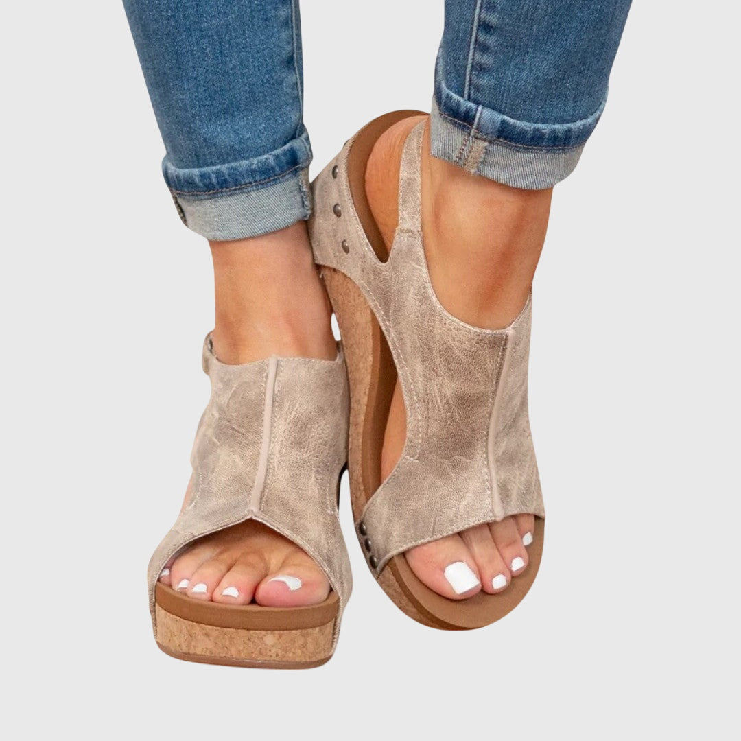 Amandine | Elegant Wedge Sandals for Women All Day Comfort